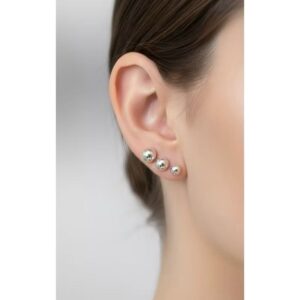 Brinco Trio Bolinhas (Prata) - Imagem 4