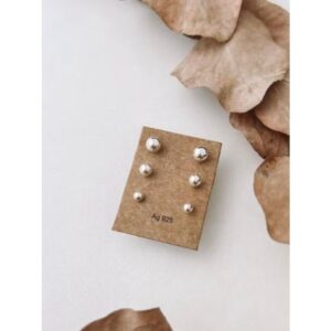 Brinco Trio Bolinhas (Prata)